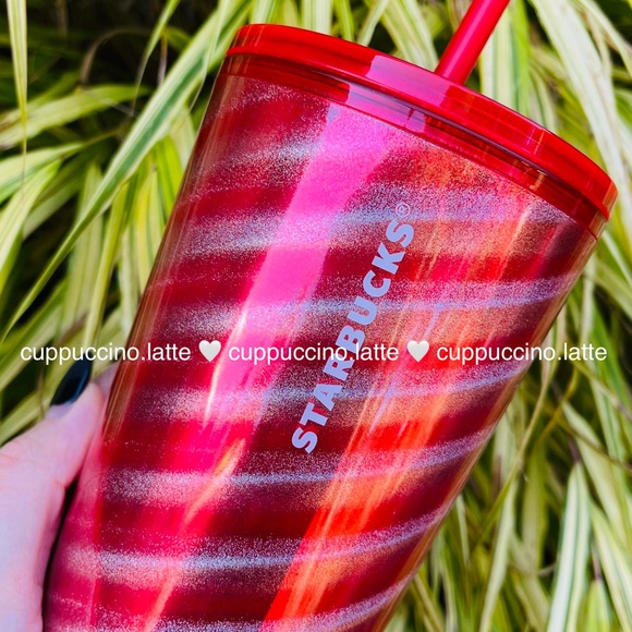 ❤️LAST ONE🤍Starbucks 2023 Holiday Candy Cane Gift Wrap Glitter Striped Tumbler - Picture 3 of 6